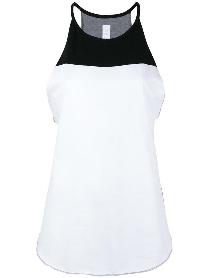 Sàpopa - Halterneck Panel Top - Women - Cotton - S, White, Cotton