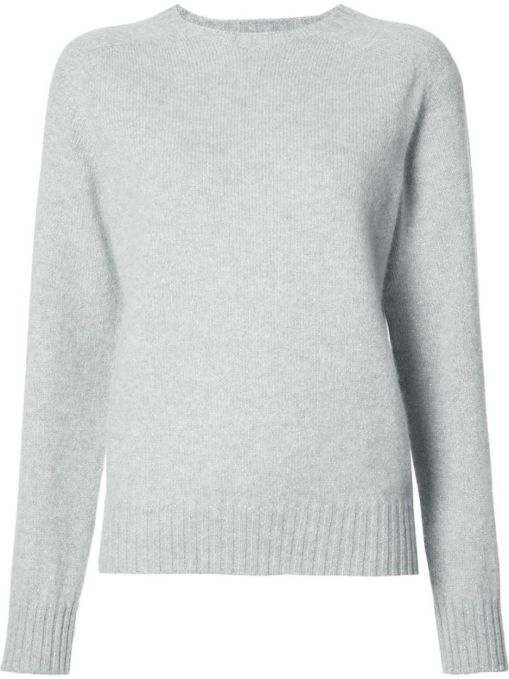 Ymc Round Neck Jumper, Women's, Size: Medium, Grey, Wool/angora/other Fibers
