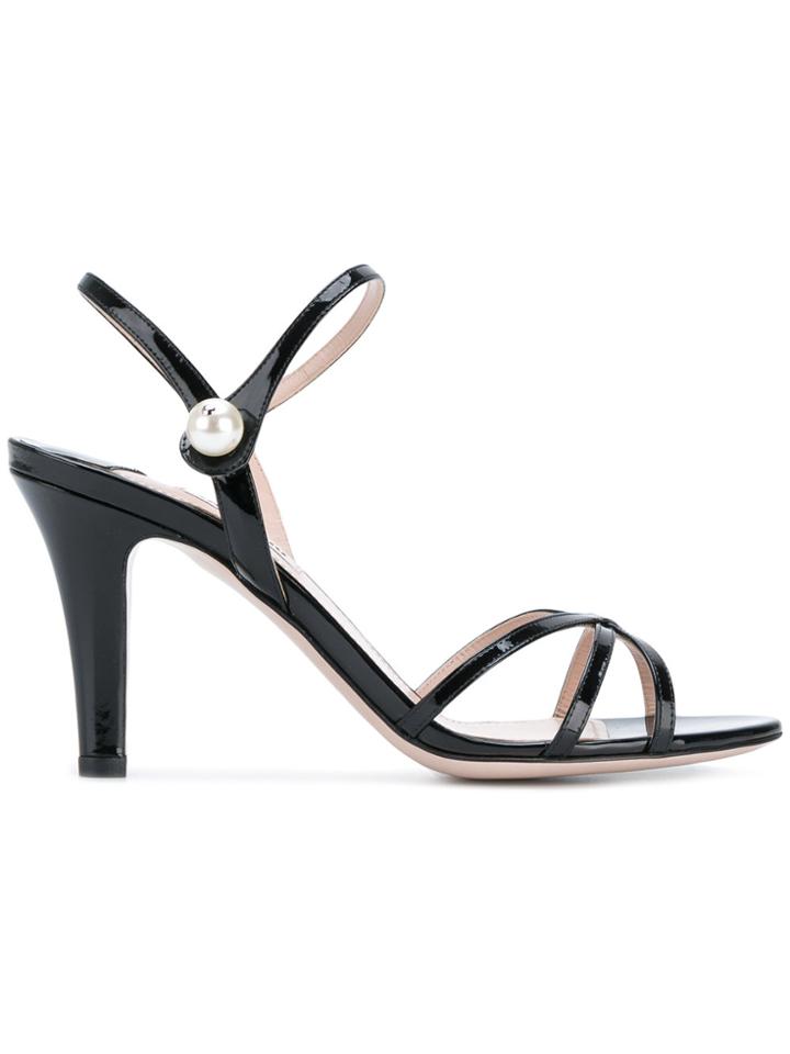 Miu Miu Open Toe Sandals - Black