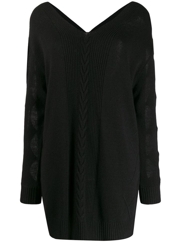 Boutique Moschino Cur-out Sleeve Dress - Black