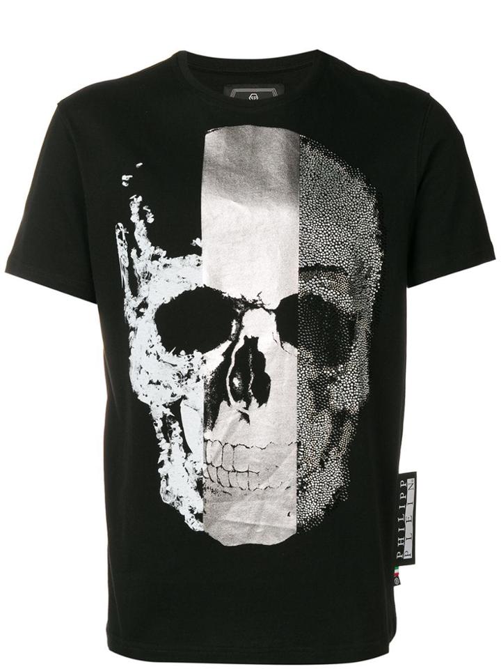 Philipp Plein Platinum Skull Print T-shirt - Black