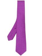 Kiton Geometric Patterned Tie - Purple