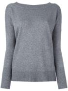 Giada Benincasa V-back Knitted Jumper, Women's, Size: Xs, Grey, Cashmere/wool/viscose/polyester