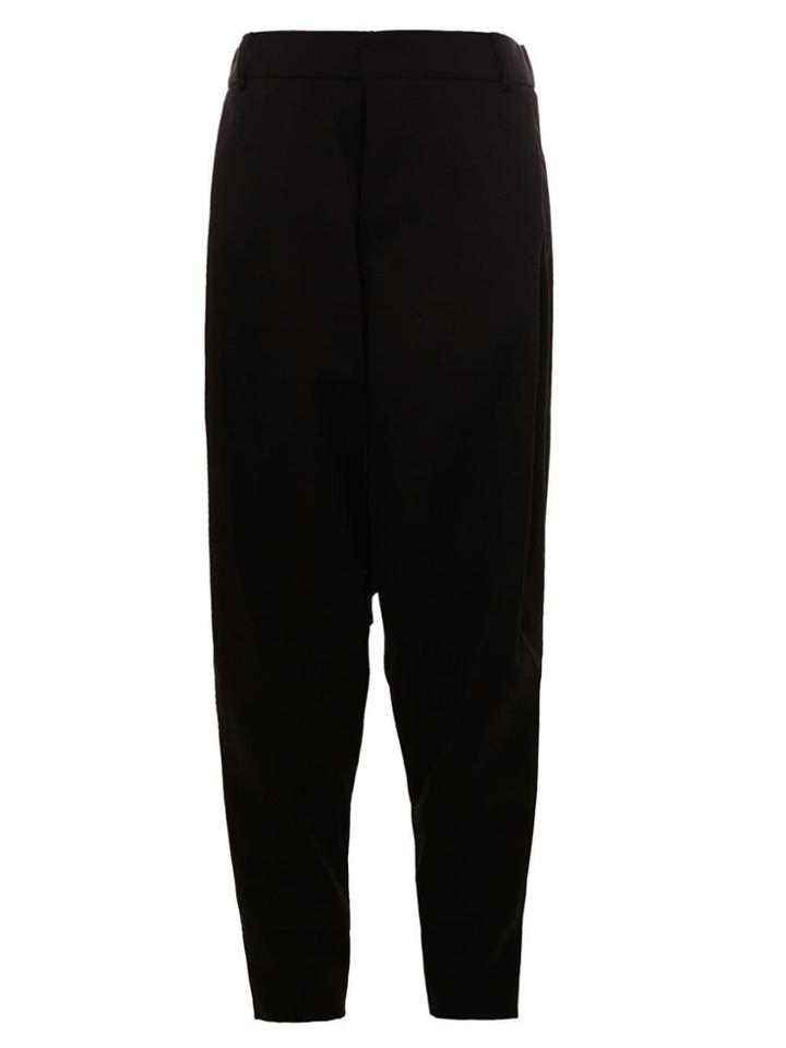 Moohong Drop-crotch Cropped Trousers - Black