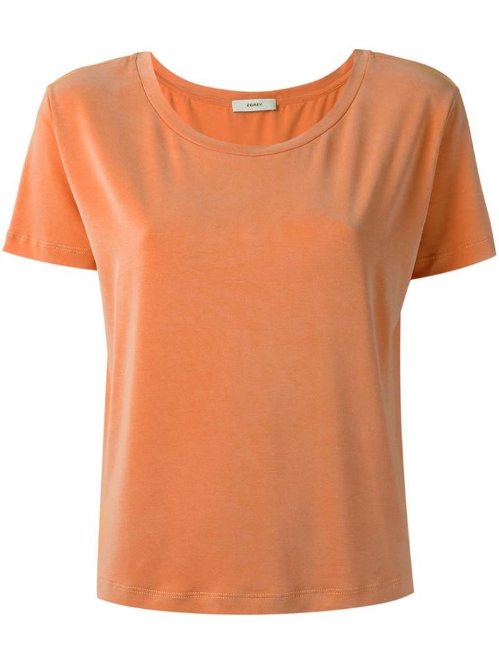 Egrey Short Sleeves T-shirt, Women's, Size: 42, Yellow/orange, Polyester/spandex/elastane/viscose
