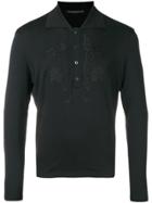 Ermanno Scervino Embroidered Polo Shirt - Black