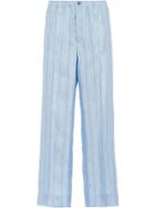Prada Pongé Trousers - Blue