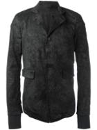 11 By Boris Bidjan Saberi Washed Effect Shirt Jacket, Men's, Size: Medium, Black, Cotton/spandex/elastane