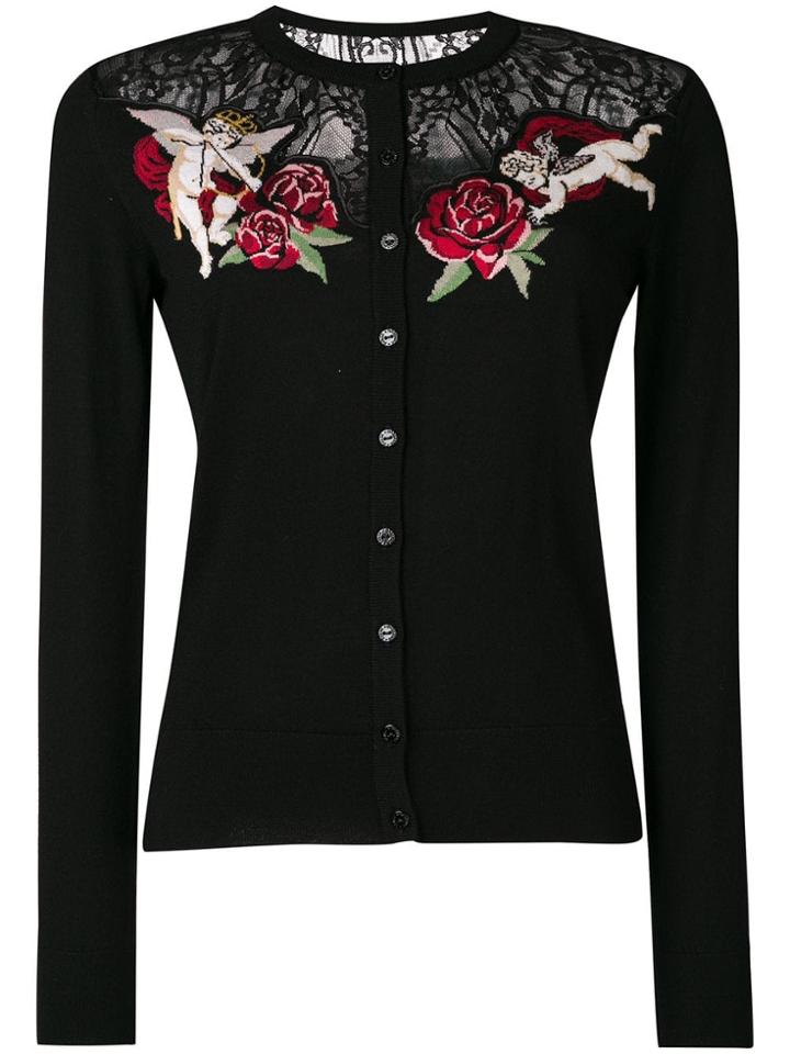 Dolce & Gabbana Rose Angels Cardigan - Black