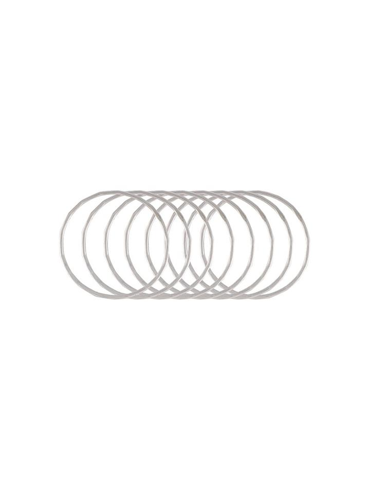 Melissa Joy Manning Set Of 8 Stacking Rings, Women's, Size: 6 1/2, Metallic