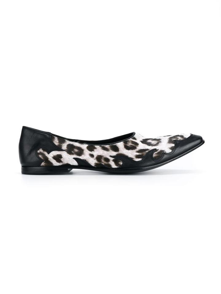 Haider Ackermann Leopard Print Pony Skin Slip-ons