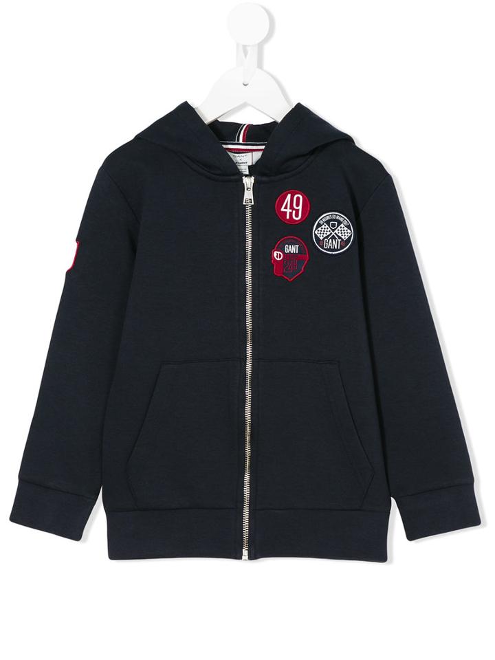 Gant Kids - Patches Hoodie - Kids - Cotton/polyester - 8 Yrs, Blue