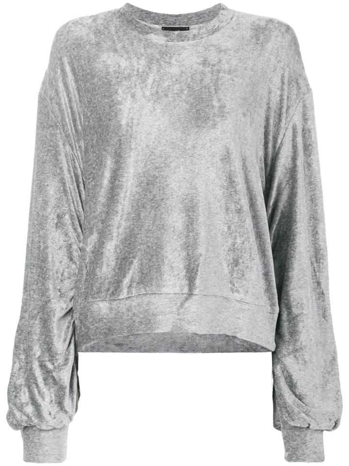 Andrea Ya'aqov Drawstring Sleeve Sweater - Grey