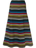 Sonia Rykiel Striped A-line Skirt - Black