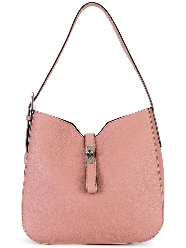 Bally Flip Lock Shoulder Bag, Women's, Pink/purple, Leather