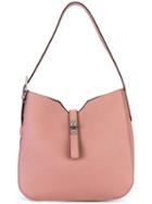 Bally Flip Lock Shoulder Bag, Women's, Pink/purple, Leather
