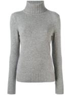 Cashmere Turtleneck Slim-fit Jumper - Women - Cashmere - 40, Grey, Cashmere, Loro Piana