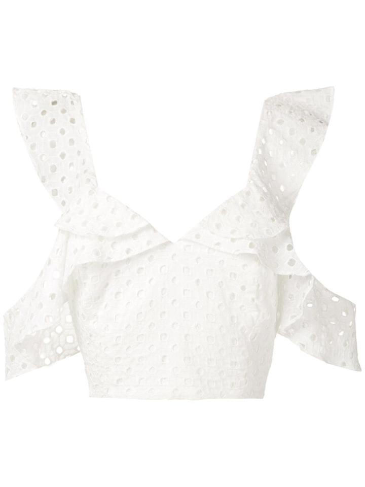 Olympiah Orchid Cropped Top - White