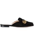 Gucci Gg Marmont Slippers - Black