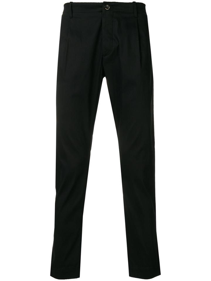 Nine In The Morning Classic Pleated Trousers - Black