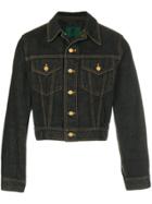Jean Paul Gaultier Vintage Cropped Fitted Denim Jacket - Blue