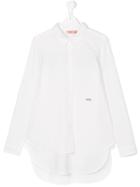 No21 Kids Mesh Panel Shirt - White