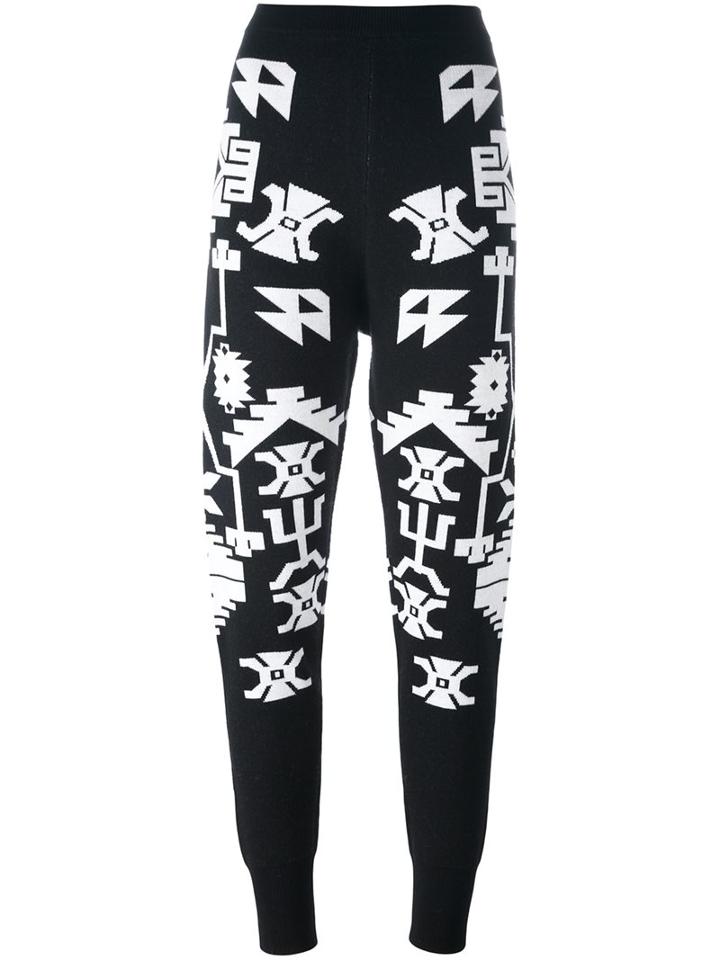 Marcelo Burlon County Of Milan 'longavi' Trousers, Women's, Size: Medium, Black, Wool