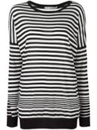 Vince Striped Jumper - Black