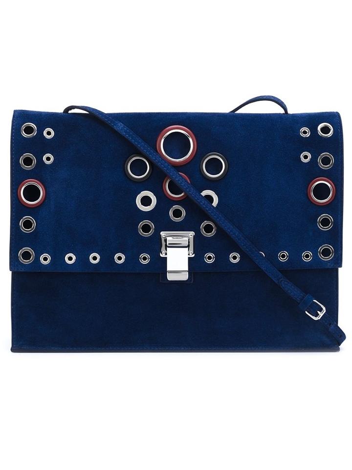 Proenza Schouler Large 'lunch' Clutch, Women's, Blue