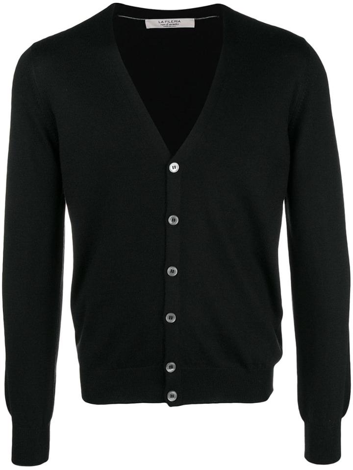 La Fileria For D'aniello V-neck Cardigan - Black