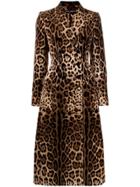 Dolce & Gabbana Leopard Print Double-breasted Coat - Neutrals