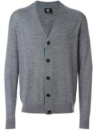 Ps By Paul Smith V-neck Cardigan, Men's, Size: Medium, Grey, Merino