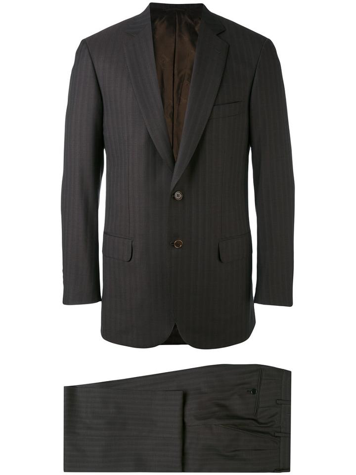Brioni - Two Piece Suit - Men - Wool - 48, Brown, Wool