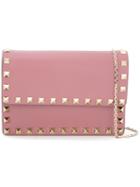 Valentino Rockstud Cross Body Wallet, Women's, Pink/purple, Calf Leather