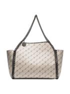 Stella Mccartney Beige Falabella Logo Print Canvas Tote Bag - Neutrals