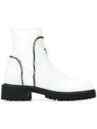Giuseppe Zanotti Design Zip Detail Ankle Boots - White