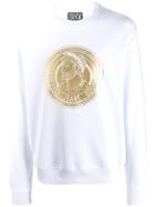Versace Jeans Couture Metallic Logo Sweatshirt - White