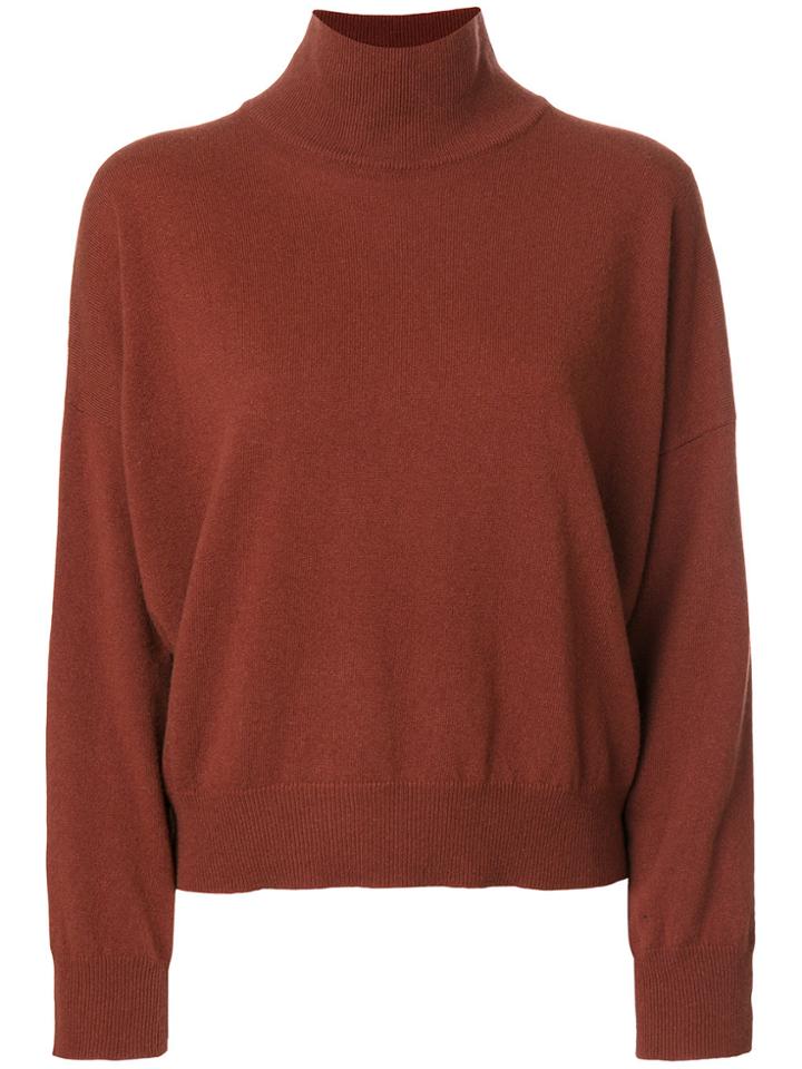 Semicouture High Neck Jumper - Brown