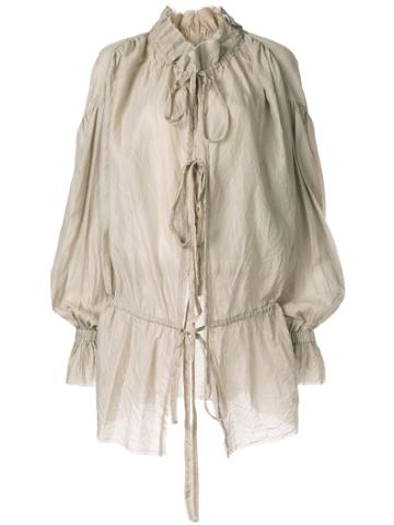 Phaedo Studios Oversized Ruffle Blouse - Grey