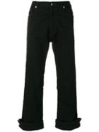 Maison Margiela - Button Cuff Cropped Trousers - Men - Cotton/polyester/spandex/elastane - 30, Black, Cotton/polyester/spandex/elastane