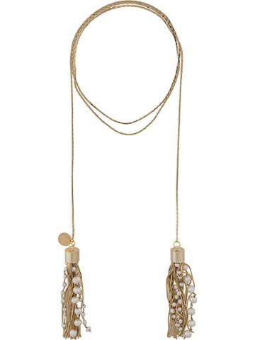 Silvia Gnecchi Fringe Wrap Around Necklace - Gold