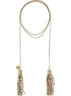 Silvia Gnecchi Fringe Wrap Around Necklace - Gold
