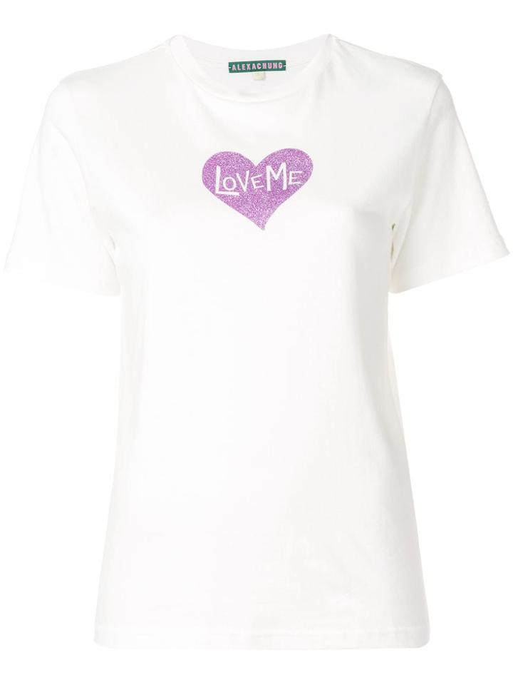 Alexa Chung Love Me Glitter T-shirt - White