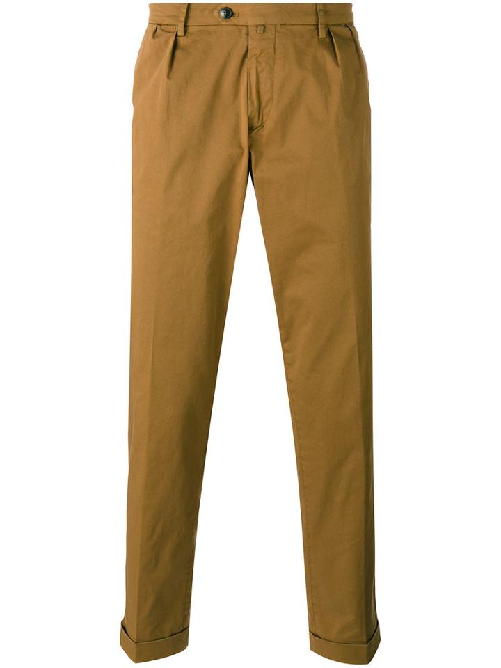 Briglia 1949 - Slim Fit Trousers - Men - Cotton/spandex/elastane - 46, Brown, Cotton/spandex/elastane
