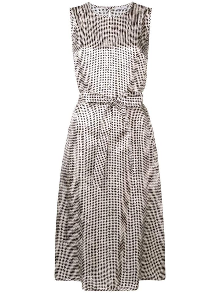 Peserico Sleeveless Check Print Dress - Black