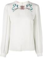 Olympia Le-tan Bead Embellished Blouse