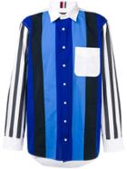 Tommy Hilfiger Striped Button Shirt - Blue