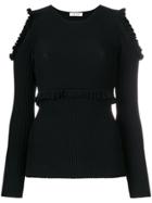 P.a.r.o.s.h. Cut-out Shoulder Jumper - Black