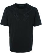 Christian Pellizzari Embroidered Detail T-shirt, Men's, Size: 46, Black, Cotton
