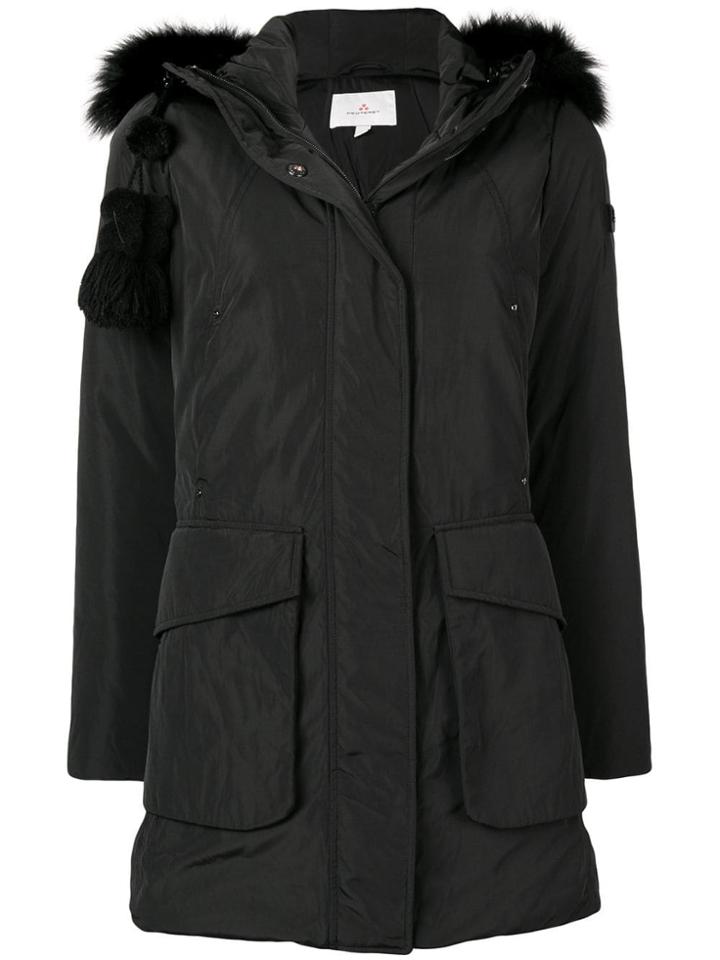 Peuterey Fox Fur Trimmed Parka - Black